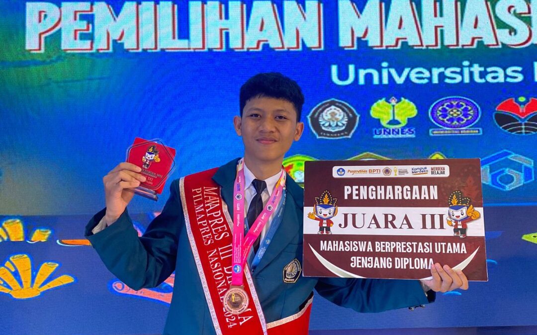 Vokasi Juara, Rofik Wahyu Hidayat Mahasiswa Sekolah Vokasi Undip Peroleh Juara Pilmapres